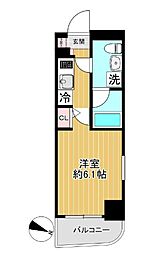 グリフィン横浜・桜木町駅前弐番館 1Kの間取図画像