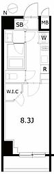 KDXレジデンス豊洲 1Kの間取図画像