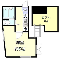 アジュール中野 1Kの間取図画像