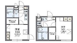 レオパレス桜新町 1Kの間取図画像