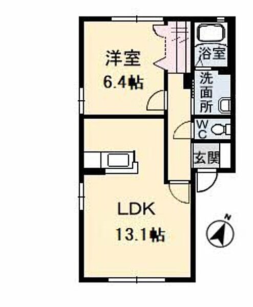 メゾンスカイヒルズ　Ｄ棟 D0105｜山口県山口市江良３丁目(賃貸アパート1LDK・1階・46.98㎡)の写真 その2