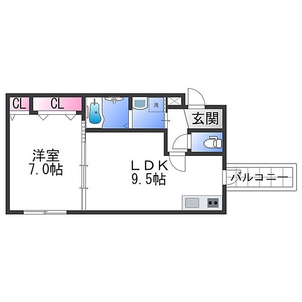 フジパレス黒田III番館 ｜和歌山県和歌山市黒田(賃貸アパート1LDK・3階・38.20㎡)の写真 その2