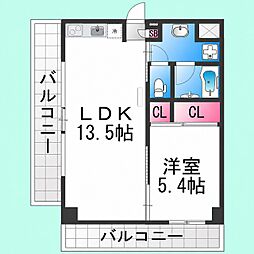 グランリーオ 1LDKの間取図画像