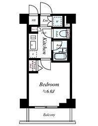 スパシエアルマール浮間公園 1階1Kの間取り