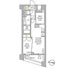 NOGATA RESIDENCE 2LDKの間取図画像