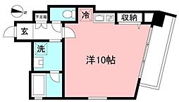 ビリディス花見堂 ワンルームの間取図画像