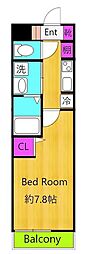 マイユクール 1Kの間取図画像