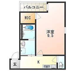 Osaka Metro長堀鶴見緑地線 横堤駅 徒歩6分の賃貸アパート 1階1Kの間取り