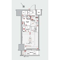 メイクスデザイン池袋 13階1Kの間取り