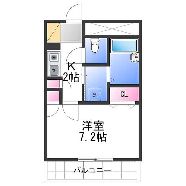 アレグリアプレイス熊取 ｜大阪府泉南郡熊取町朝代西３丁目(賃貸マンション1K・2階・24.90㎡)の写真 その2