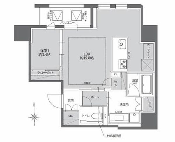 ＴＨＥ　ＷＥＡＶＥ　ＭＩＮＡＭＩ　ＳＥＭＢＡ 0703｜大阪府大阪市中央区南船場２丁目(賃貸マンション1LDK・7階・50.15㎡)の写真 その2