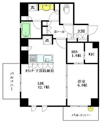 アトラス中野中央 1SLDKの間取図画像