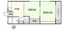 ヒルトップ赤塚 2Kの間取図画像