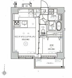 ベルシードアルファ押上イースト 4階1LDKの間取り