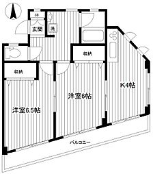 クレストルアン 3階2Kの間取り