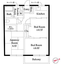 ジュネスナカダ 3Kの間取図画像
