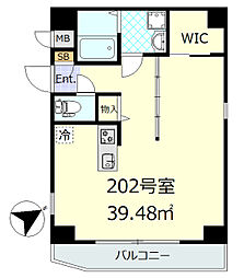 コージーコート西新宿 ワンルームの間取図画像