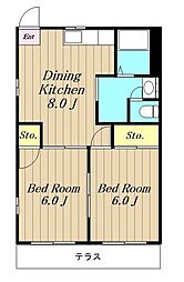 フレグランス片倉 2LDKの間取図画像