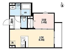 robot home 舎人公園II 1LDKの間取図画像