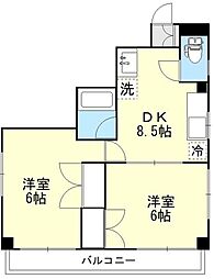 KSG京葉鈴木 2DKの間取図画像