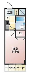 第一マスコビル 1階1Kの間取り