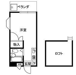 ローレルハイツ大泉学園 ワンルームの間取図画像