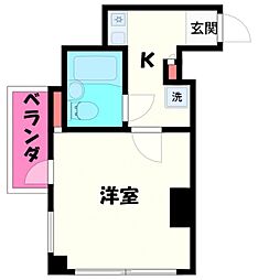 共立リライアンス上野町I 3階1Kの間取り