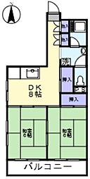 第三松島ビル 2DKの間取図画像