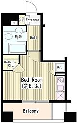 シティカレント大手町 ワンルームの間取図画像