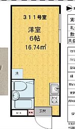 アーバ・ハイツ西早稲田 1Kの間取図画像
