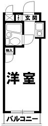 スカイコート品川2 ワンルームの間取図画像