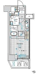 ベルグレード王子DUE 9階1Kの間取り