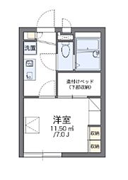 レオパレスかつらぎ 1Kの間取図画像