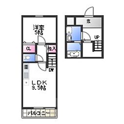 フジパレスサン 1LDKの間取図画像