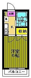 ハイツ福生 1Kの間取図画像