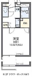 レオネクストウエストフィールド 1Kの間取図画像