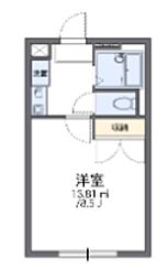 レオパレスリバーテラス 1Kの間取図画像