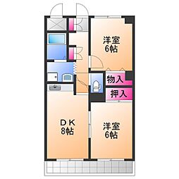 エストレラボアール7 2DKの間取図画像