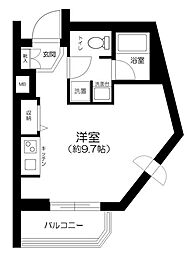 ジェノヴィア東向島3スカイガーデン ワンルームの間取図画像