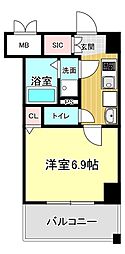 トレヴァンス梅田 1Kの間取図画像
