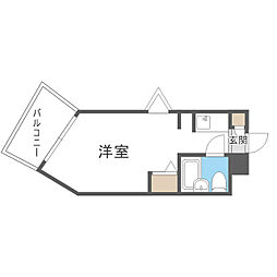 メゾン・ド・オセアン ワンルームの間取図画像