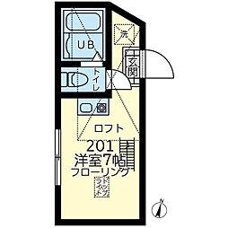 ユナイト南太田トロントの杜 ワンルームの間取図画像