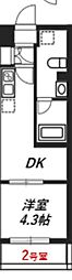 リヴシティ八王子 1DKの間取図画像