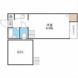 ピュア・KAIKA ワンルームの間取図画像
