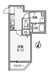 Ts Cuore柴又II 1Kの間取図画像