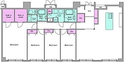 レジディア西麻布 12階4LDKの間取り