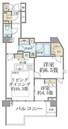 ザ・パークハウス代々木大山レジデンス 2LDKの間取図画像