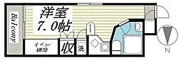 ラ・パルフェ・ド・エフォール ワンルームの間取図画像