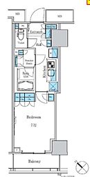 パークアクシス滝野川ラブリーズ 1Kの間取図画像