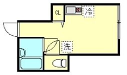 ネオス葛西 1階ワンルームの間取り